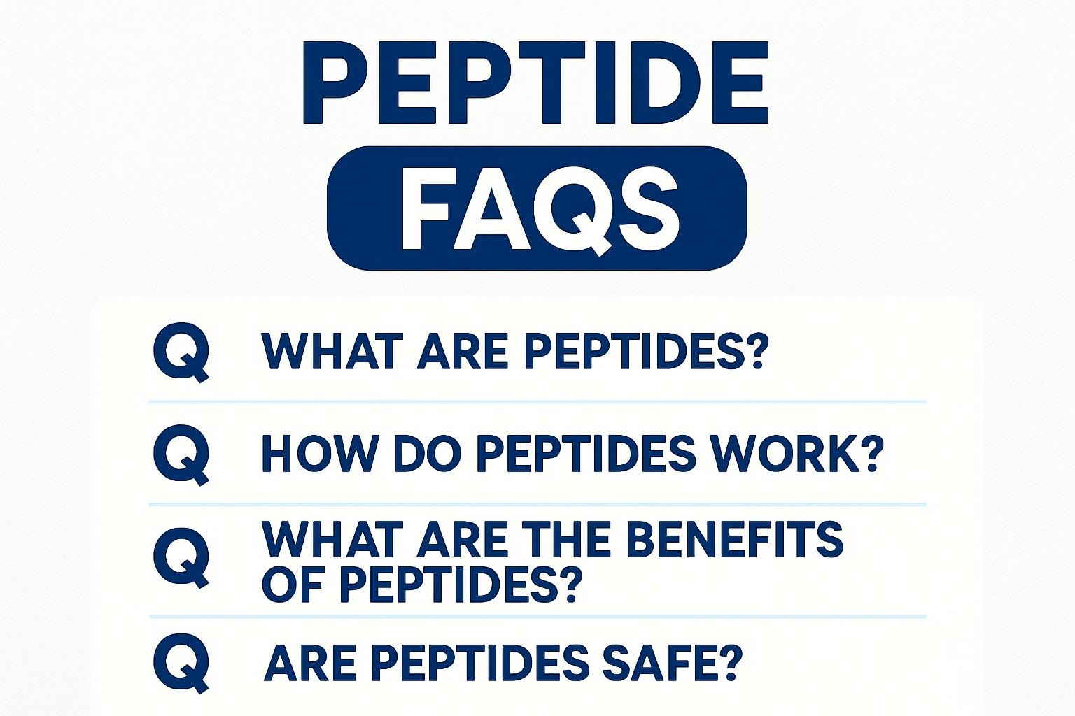 Frequently Asked Questions (FAQs) About Peptide-Based Aesthetic Treatments